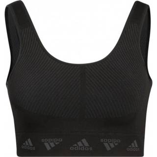 👉 Adidas - Women's Aeroknit Training Designed4Training - Sportbeha maat XL, zwart