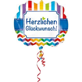 👉 Folieballon Amscan Herzlichen Glückwunsch 63 X 55 Cm 26635358323