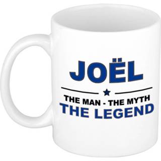 👉 Beker keramiek active mannen Joel The man, myth legend verjaardagscadeau mok / 300 ml