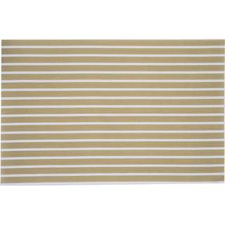 👉 Onderzetter wit goud 6x Rechthoekige Onderzetters/placemats Voor Borden Goud/wit Geweven Print 30 X 45 Cm - Placemats 8720276370394