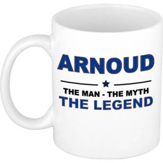 👉 Beker keramiek active mannen Arnoud The man, myth legend verjaardagscadeau mok / 300 ml