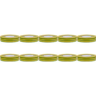 👉 Isolatietape groen geel 10 Pack - Yurga Groen/geel 20mmx20m 6013906069037