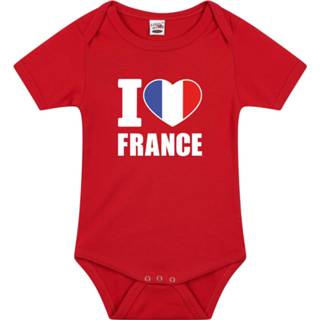 👉 I love France baby rompertje rood jongens en meisjes - Kraamcadeau - Babykleding - Frankrijk landen romper