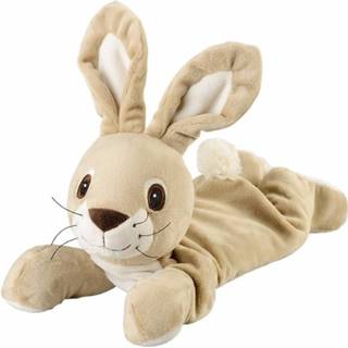 Magnetron beige kinderen warmte knuffel konijn/haas 35 cm