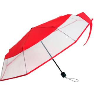 👉 Paraplu rood transparant staal polyester Falconetti 24 X 90 Cm Staal/polyester Rood/transparant 8713414817684