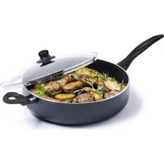 👉 Handvat zwart Keukenpan - Ø 28 Cm Luxe Van 28cm Anti-aanbaklaag Pan Met Deksel 8720572680258