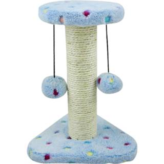 👉 Krabpaal blauw Nobleza Mini Met Speeltje - Voor Kittens Hoogte 28 Cm 8719138019946