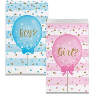 👉 Uitdeelzakje blauw roze Witbaard Uitdeelzakjes Gender Reveal Junior Blauw/roze 10 Stuks 39938567736