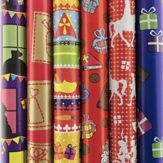 👉 Inpakpapier Sinterklaaspapier Cadeaupapier Assortiment - 300 X 70 Cm 10 Rollen 9098998000998