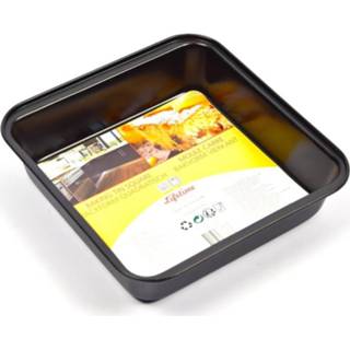 👉 Bakvorm zwart staal Vierkant Springvorm 23 X 22 Cm 8715376487547