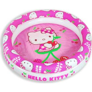 👉 Zwembad roze wit PVC meisjes Kopen - Opblaaszwembad Hello Kitty 90 Cm Roze/wit 8715232789006