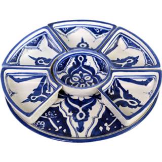 👉 Tapas schaal blauw 8 Delig Blue Fond Ø 30 Cm Ts.blf.35 Dishes & Deco 8719244402717
