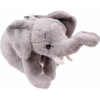 👉 Sleutelhanger olifant grijs pluche National Geographic 12 Cm 8720585126200