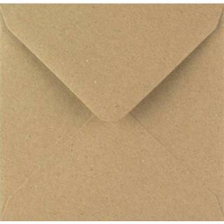 👉 Wenskaart bruine Benza Enveloppen Vierkant 14 X Cm - Kraft 40 Stuks 8718998048950