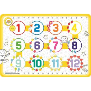 👉 Placemat geel wit XL Toy Universe Junior 65 X 45 Cm Geel/wit Maat 8720585074860