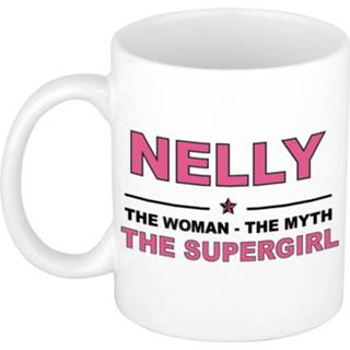 👉 Mok active vrouwen Nelly The woman, myth supergirl collega kado mokken/bekers 300 ml