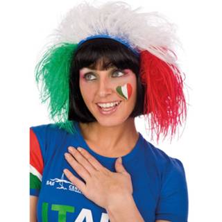 👉 Hoofdband groen wit rood Carnival Toys Italië Groen/wit/rood One-size 8004761019105