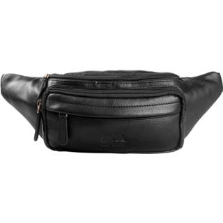 👉 Heuptas zwart leer nappa vrouwen mannen Wild Woods Leren Unisex - Stevige Buideltas Dames / Heren 4250061324713