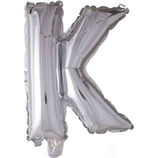 👉 Folieballon zilver Globos Letter K 41 Cm 5712735004684