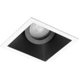 👉 Armatuur zwart wit aluminium Spot Gu10 - Pragmi Zano Pro Inbouw Vierkant Mat Zwart/wit Kantelbaar 93mm 6013920949964
