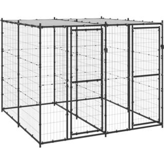 👉 Hondenkennel Vidaxl Met Dak 4,84 M² 8720286665237