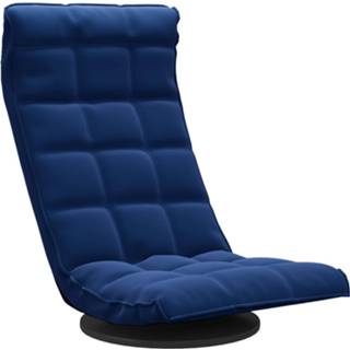 👉 Blauw fluweel Vidaxl Vloerstoel Draaibaar 8720286603307