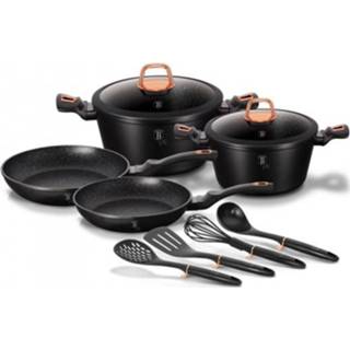 👉 Pannenset zwart rose aluminium Berlinger Haus Black 10-delig 5999108407710