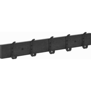 👉 Kapstok zwart Acaza Langwerpige Met 5 Dubbele Haken, 5400943021196