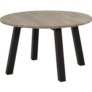 👉 Terrastafel antraciet Taste Derby Tuintafel - 130 Cm. Rond Poten 7435119211239