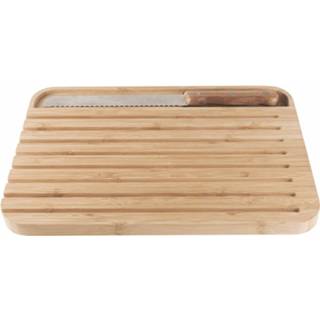 👉 Broodplank bamboe Pebbly En Mes 36 X 26 Cm 2-delig 3760132813622