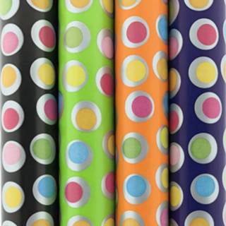 👉 Inpakpapier Gekleurd Assortiment Cadeaupapier Met Gekleurde Stippen - 200 X 70 Cm 5 Rollen 9098998001964