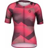 👉 Scott - Women's RC Premium Climber S/S - Fietsshirt maat XL, roze/rood/purper