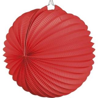 👉 Lampion rode papieren 10x Lampionnen 22 Cm - Feestlampionnen 8719538514232