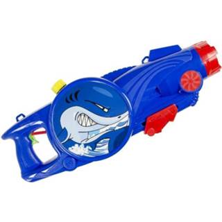 👉 Waterpistool blauw rood jongens Lg-imports Haai 25 Cm Blauw/rood 8719817583706