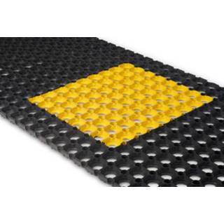 👉 Ringmat gele Color-Zwart Social distancing op rol - met vlakken 7,2 x 5 m 5601570645858