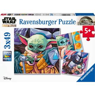 👉 Mannen Star Wars The Mandalorian Jigsaw Puzzle Grogu Moments (3x49 pieces) 4005556052417