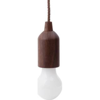 Kikkerland - Pull Cord Light Bulb Wood 612615074521