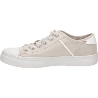 👉 Lage sneakers textiel beige vrouwen Mustang 8720251480582 872025148056