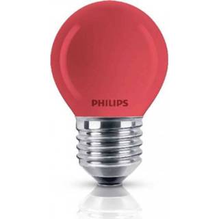 👉 Kogellamp rood Philips Party P45 15 W E27 8711500177438