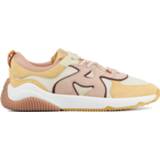 👉 Leer vrouwen beige combi Hogan Dames Leren SneakersSneakers 8719656955320