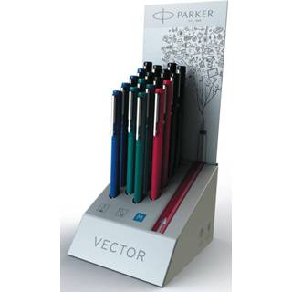 👉 Vulpen medium stuks parker true Vector, punt, toonbankdisplay met 18 in geassorteerde kleuren 3026981593611