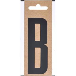 👉 Lettersticker zwarte Letter Sticker B 10 Cm - Stickers 8719538230934