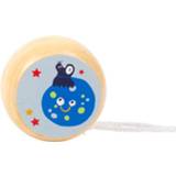 Blauw houten hout small wit Foot Jojo Space Yo-yos Maan 6 Cm 8719817499922