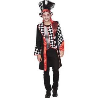 👉 Pierrot kostuum zwart rood wit mannen Rubie's Heren Zwart/rood/wit 4003417865091