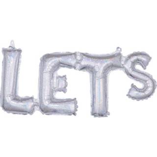 👉 Folie zilver zilverkleurig Amscan Ballon Let's 53 Cm Holografisch 26635391764