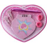 👉 Notitieboek roze meisjes Lg-imports Notitieboekje Hartje 20 X 17 Cm 6-delig 8719817673711