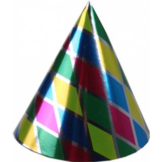 👉 Feesthoed papier Amscan Feesthoedje Mini Punt Ruiten Junior 10 Cm 8719817715770