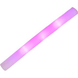 Kunststof paars roze Party Lichtstaaf Met Led Licht 48 Cm - Verkleedattributen 8718758990376