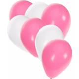 👉 Ballon wit roze 30x Ballonnen En Lichtroze - 8718758792451