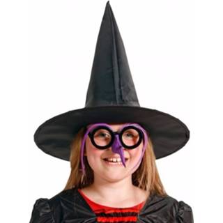 Heksenhoed kinderen Halloween - Hoge Voor Verkleedhoofddeksels 8718758122852